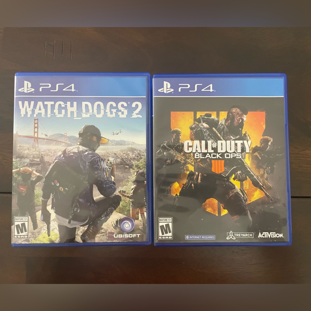 2 PS4 games Call of Duty & Watch dogs